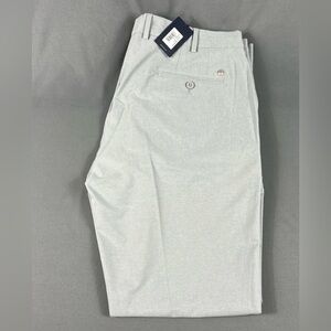 Peter Millar Golf Pants Crown Crafted Surge 38 x 32 Gale Gray Polyester